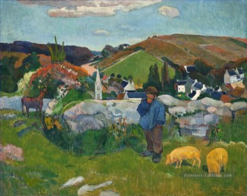 Paul Gauguin œuvres - Le porcherie bretonne postimpressionnisme Primitivisme Paul Gauguin